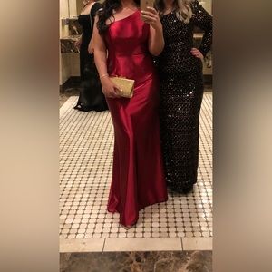 David’s Bridal Red carpet dress. Open back. Wine red color. Size 10/12